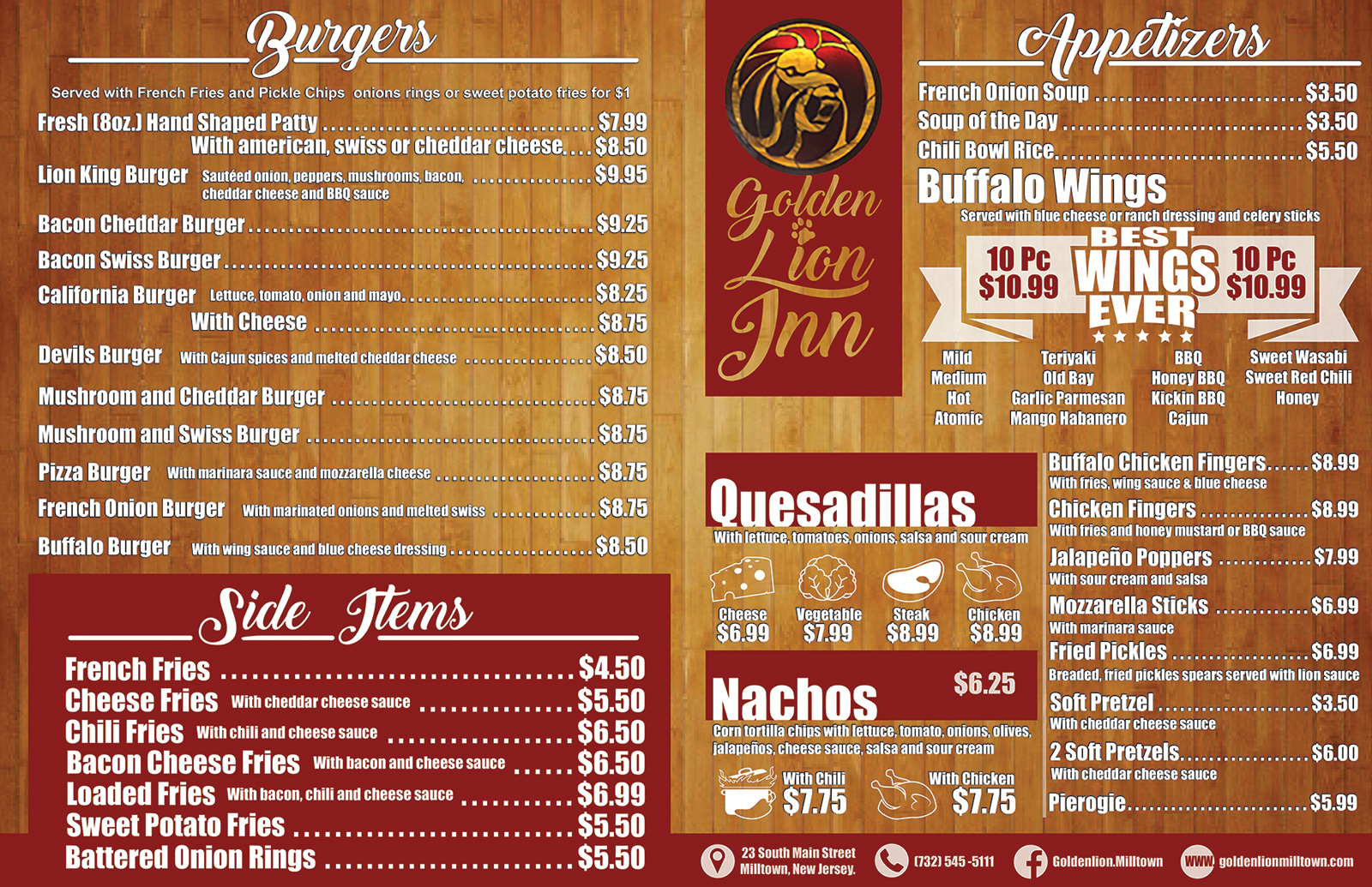 golden-lion-inn-menu